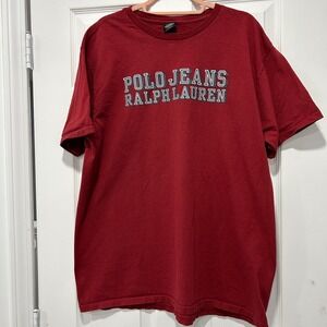 Ralph Lauren Polo Jeans T-shirt mens‎ Crimson size Large